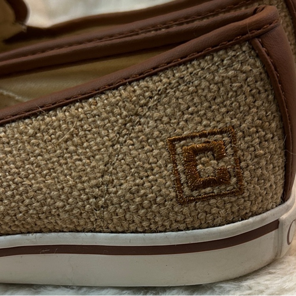 Chaps Jessica Burlap Natural Tan Slip On Loafer women’s size 6.5B - Picture 9 of 9